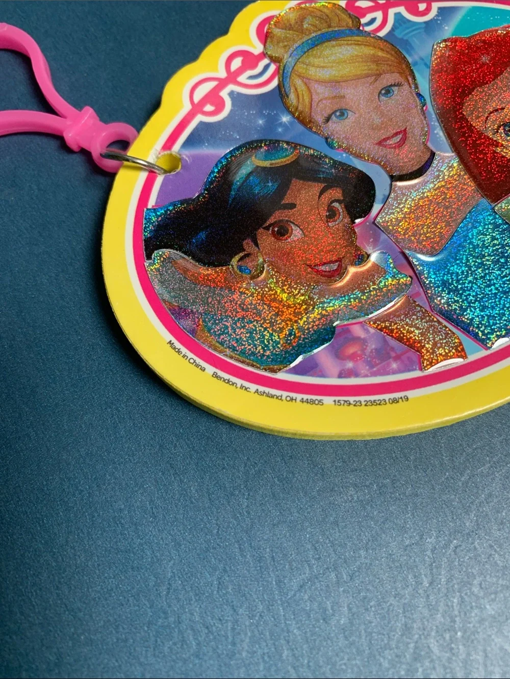 Cute & Limited Disney Princess Holographic Bag Charm. Pre-Owned. Size:4x3.